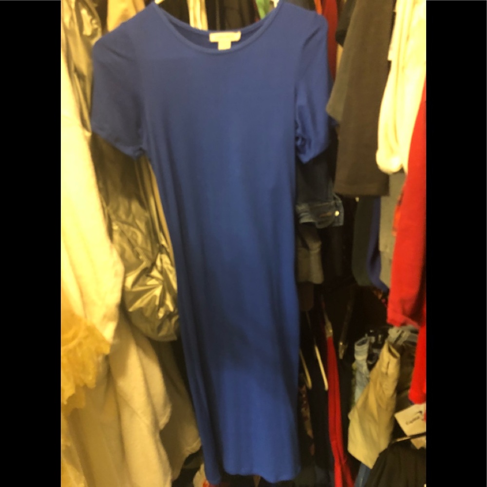 Blue fitted dress